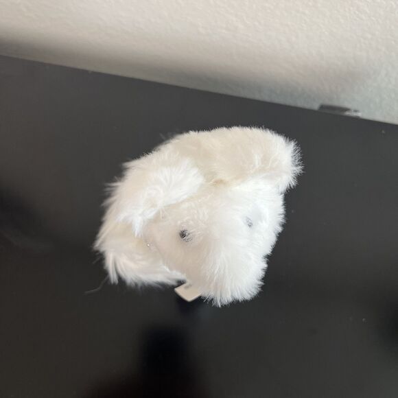 White Fluffy Dog Decor With Collar - Picture 5 of 7